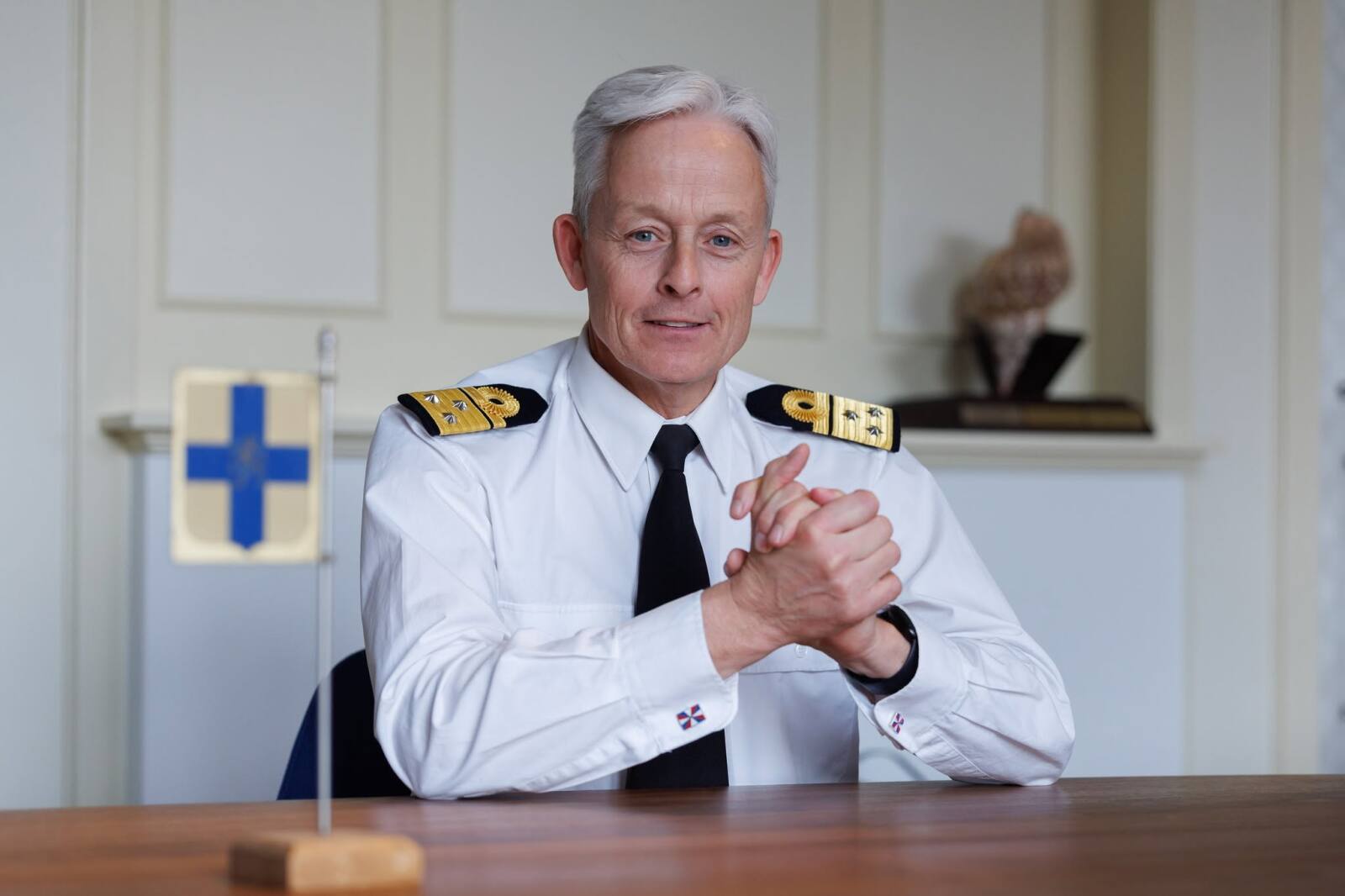 Foto van viceadmiraal Ad van de Sande (Inspecteur-Generaal der Krijgsmacht (IGK))