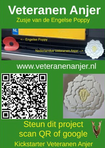 poster informatie over Nederlandse veteranen anjer met QR-code